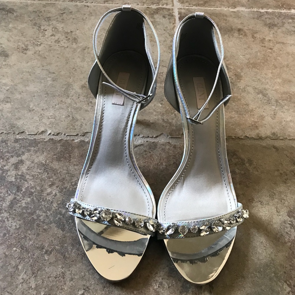 Glint Silver Short Heels